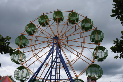 Low angle view of ferris wheel against sky