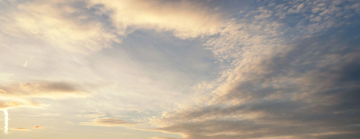 Low angle view of sky during sunset