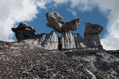 Wild rock formations in the desert wilderness of new mexico