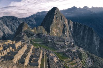 Scenic view of machu picchu