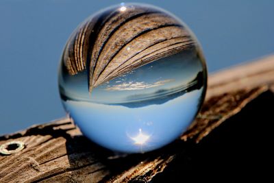 Close-up of glass on table