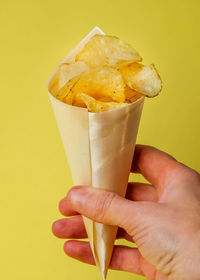 Close-up of person holding ice cream