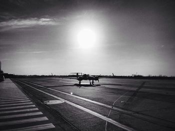View of road at sunset