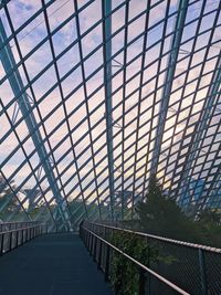 Low angle view of footbridge