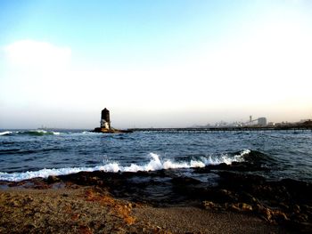 Scenic view of sea against sky