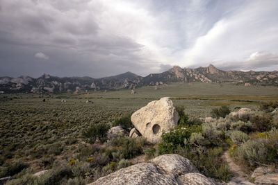 Scenic view of landscape against sky