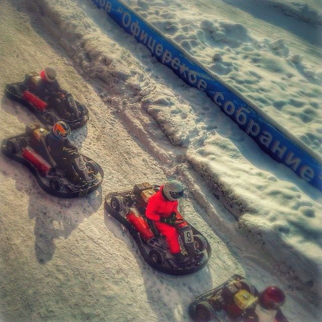 red, high angle view, beach, sand, day, text, outdoors, nature, no people, water, western script, street, shore, transportation, plant, variation, beauty in nature, bicycle, tranquility, road