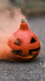 Close-up of pumpkin on table