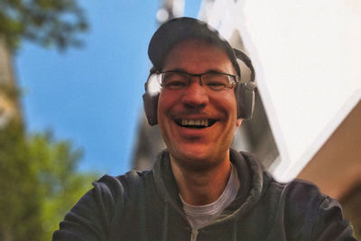 Portrait of young man smiling