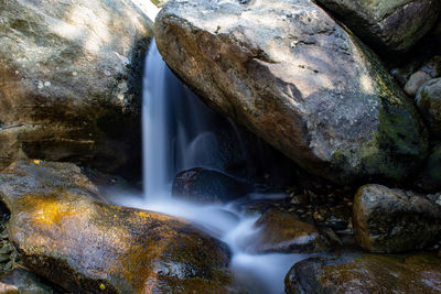 Close-up of waterfall