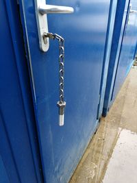 Close-up of metallic door