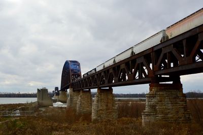 Bridge over river against sky