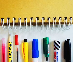 Close-up of colorful pencils
