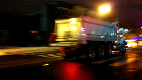 Light trails on city street