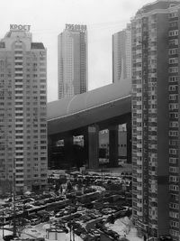 Buildings in city against sky