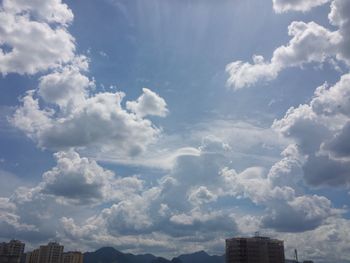 Low angle view of clouds in sky