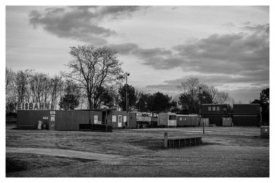 Built structure against cloudy sky