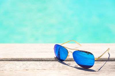 Close-up of swimming pool on beach