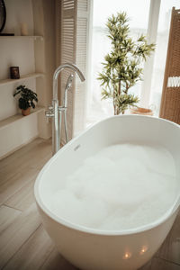 Close-up of sink in bathroom