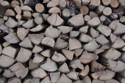 Full frame shot of logs