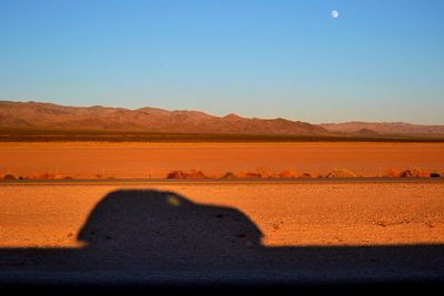 Scenic view of landscape against clear sky