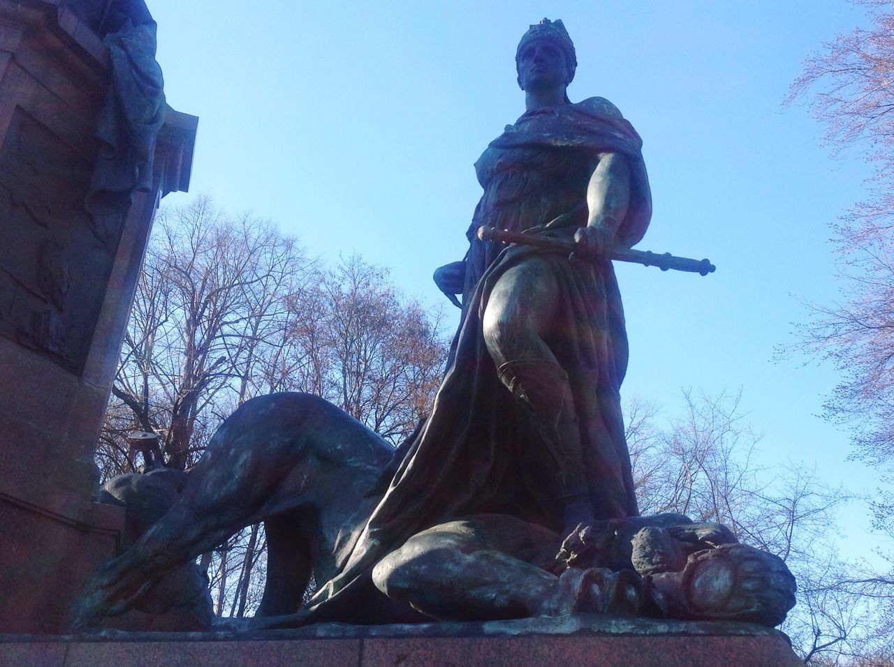 human representation, statue, sculpture, low angle view, no people, sky, outdoors, architecture, day, king - royal person