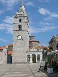 Low angle view of historic building against sky