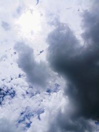 Low angle view of clouds in sky