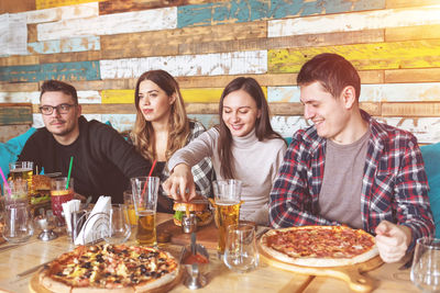 Group of people in restaurant