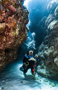 Man standing in a sea