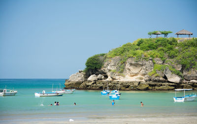 Ayangue beach in ecuadorian shore