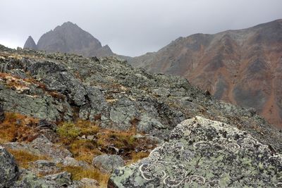 Close-up of mountain against sky