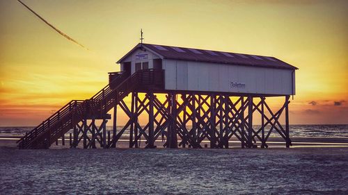 View of sea at sunset