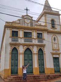 Low angle view of historic building