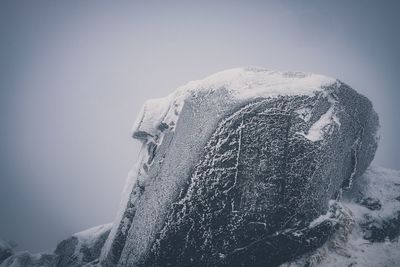 Snow covered mountain against sky