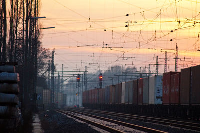 Railroad tracks against sky