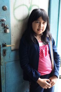 Portrait of a girl looking away