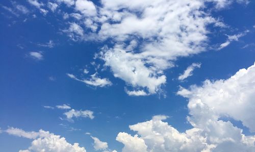 Low angle view of clouds in sky