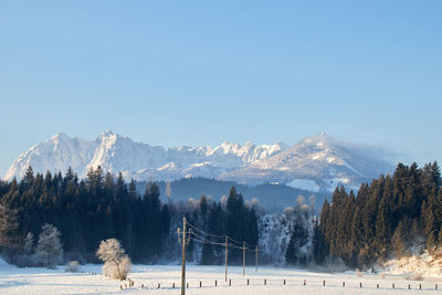 Panorama of the wild emperor with view from the valley kössen in tyrol austria