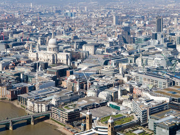 High angle view of cityscape