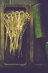 Close-up of food on table