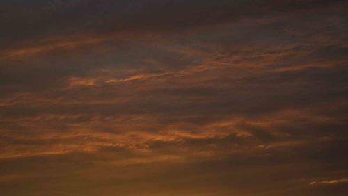 Low angle view of orange sky