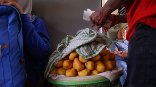 Full frame of fruits in market