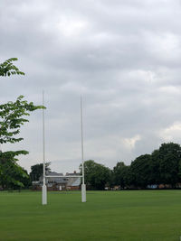 Scenic view of park against sky