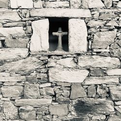 Stone wall of historic building