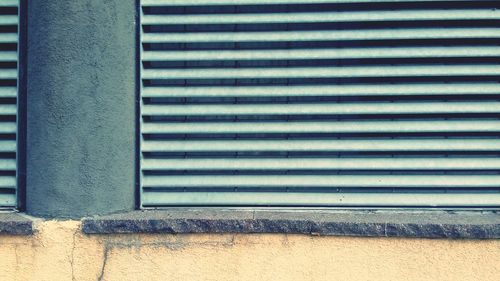 Close-up of closed shutter 