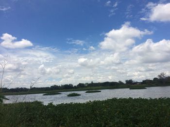 Scenic view of river against sky