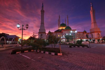 Beautiful sunset and the mosque