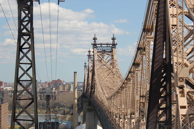 Low angle view of queensboro bridge against sky