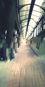 View of illuminated tunnel